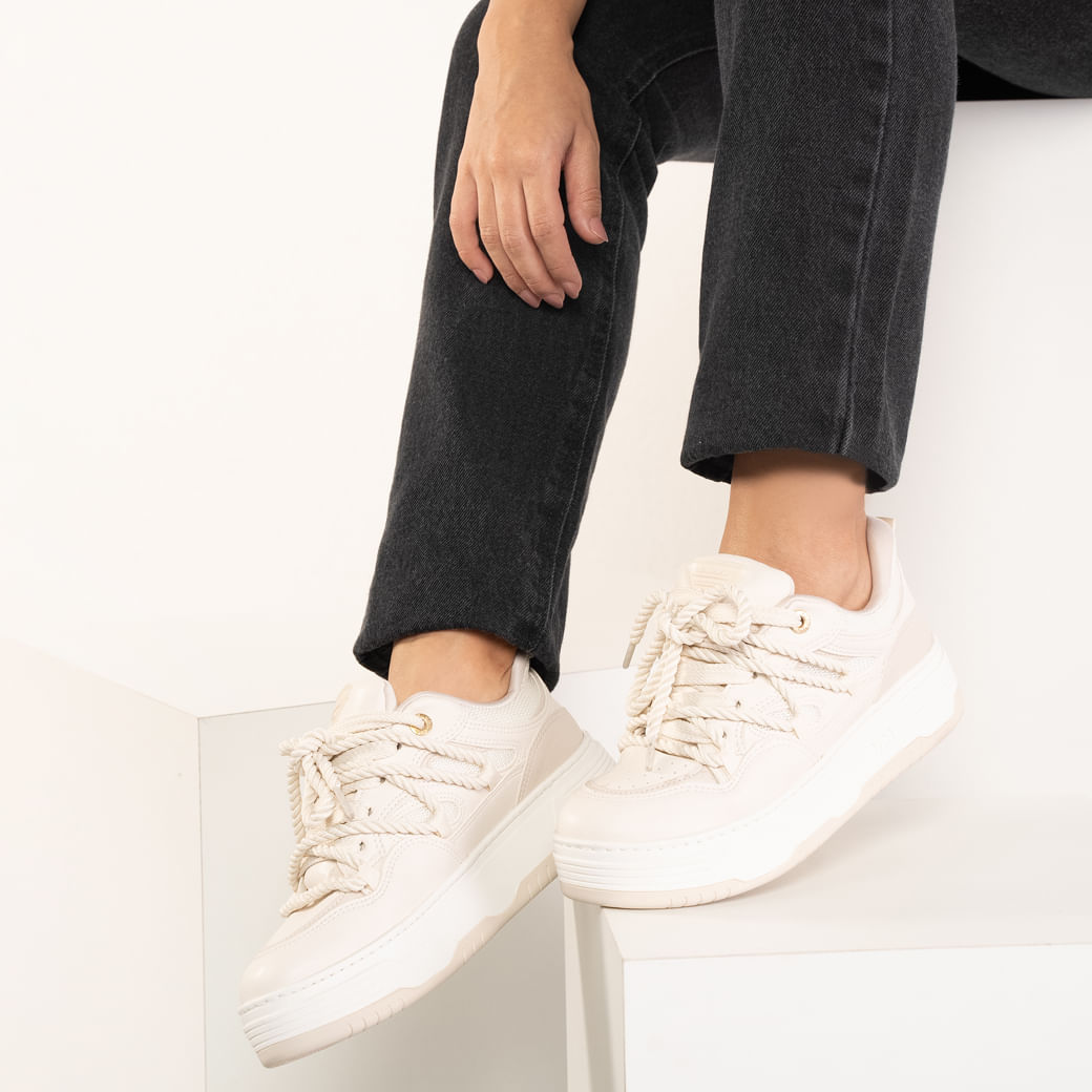 Via Marte Tenis Casual 225003-05 MarfimBegeCreme NapaMesh Sport -9-